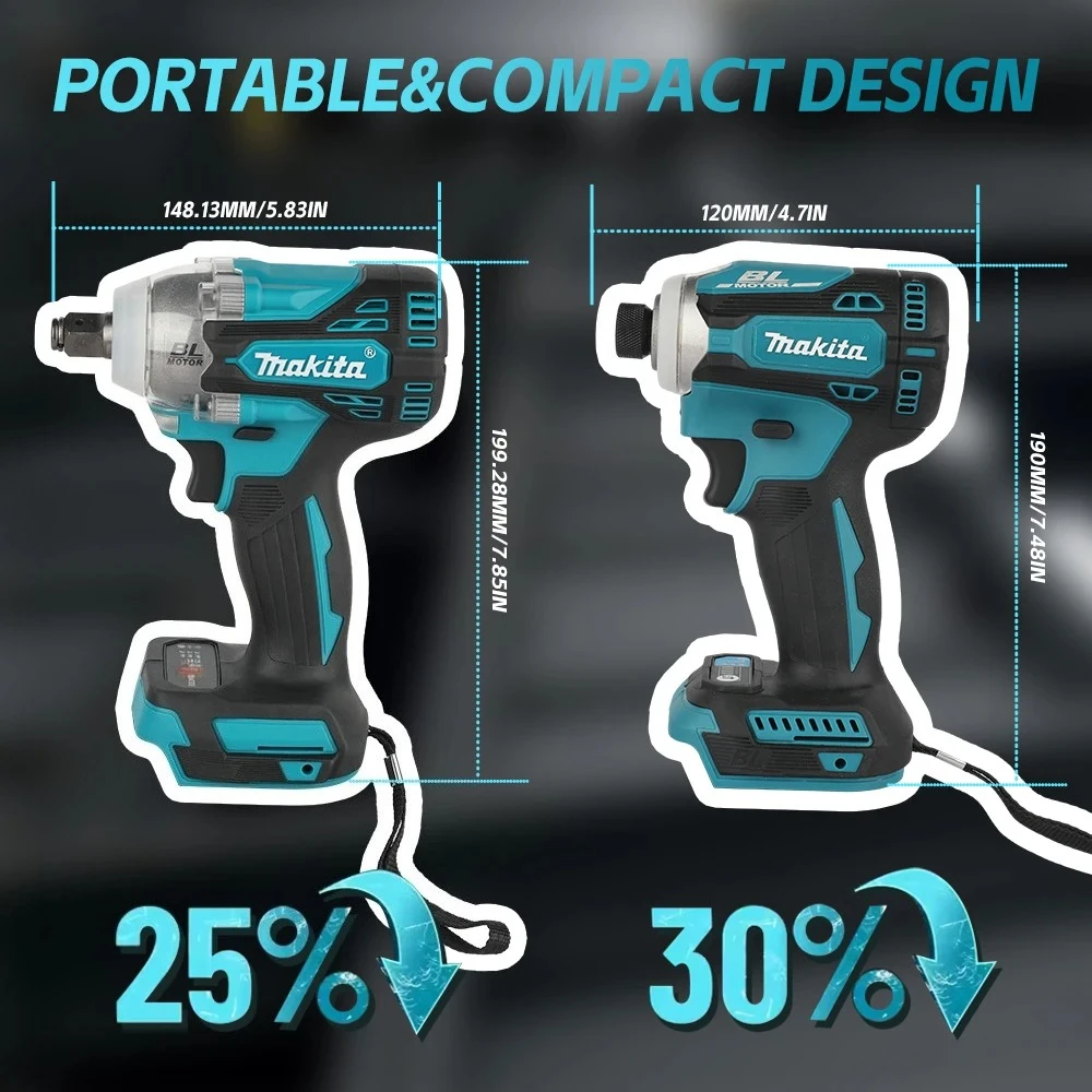 Makita Drill Dtw300 - Llave de impacto eléctrica recargable sin
