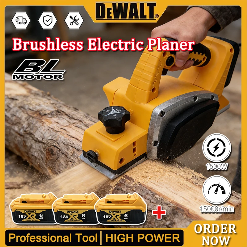 Planer Handheld Electric - Cepilladora eléctrica sin escobillas DeWALT, 15000