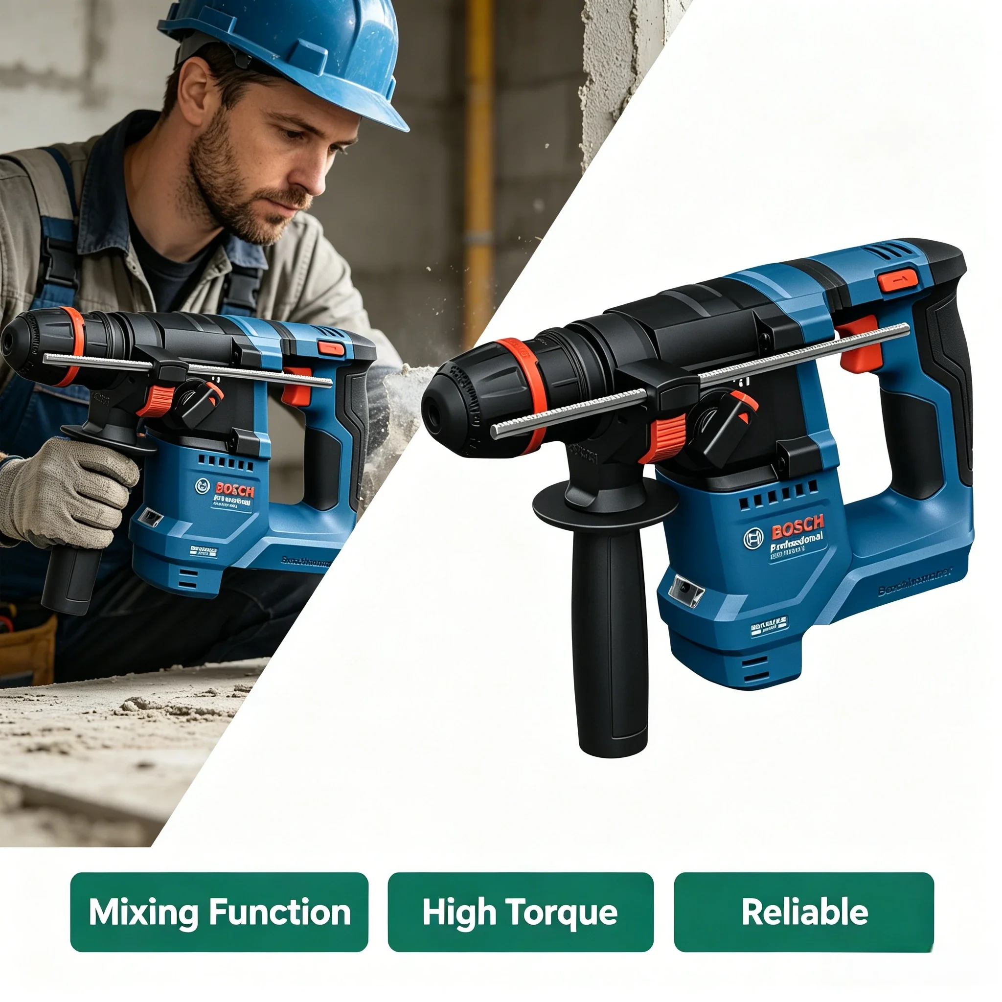 Power Tools Professional - Martillo Rotatorio Inalámbrico BOSCH GBH 18V-18X