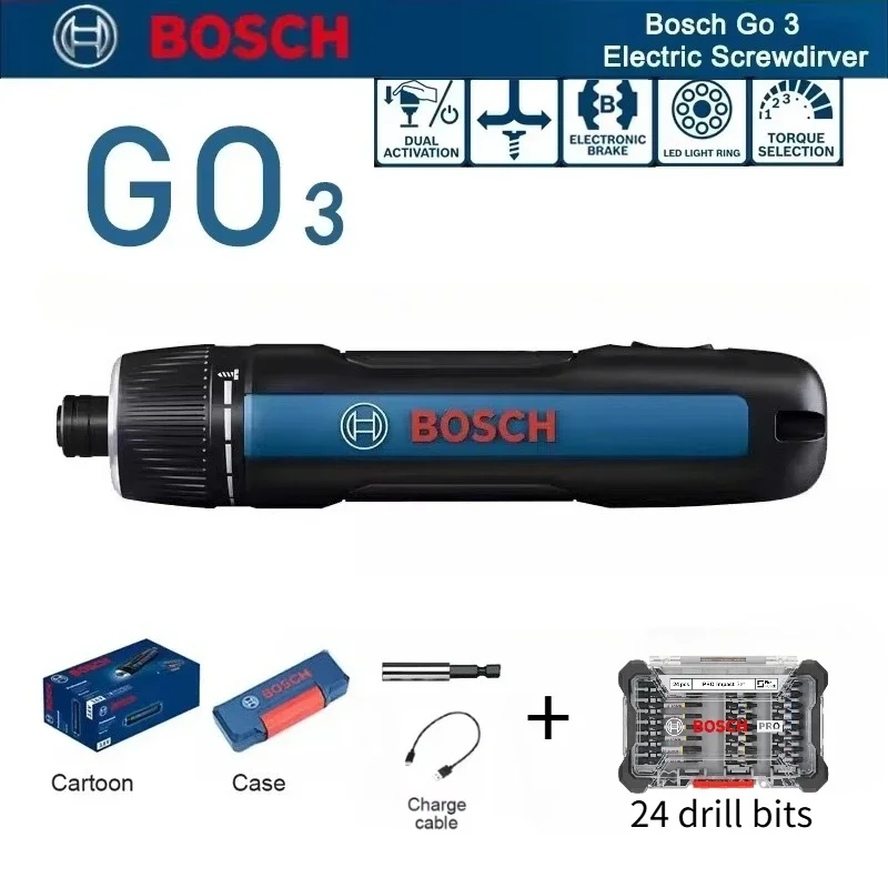 Power Tools Professional - Juego de destornilladores eléctricos Bosch GO
