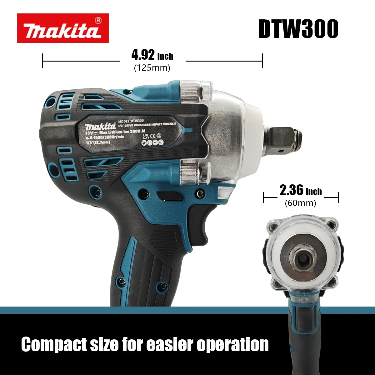 Llave de impacto DTW300 con ba - Makita Drill Dtw300 reseña y precio