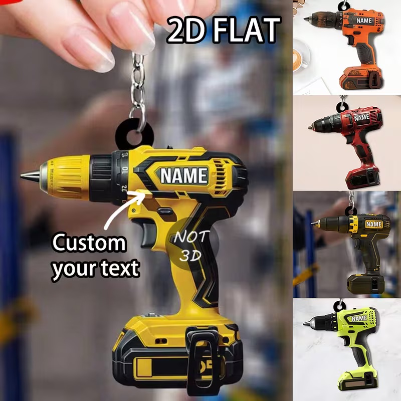 Llavero de taladro eléctrico c - Power Tools With Names reseña y precio