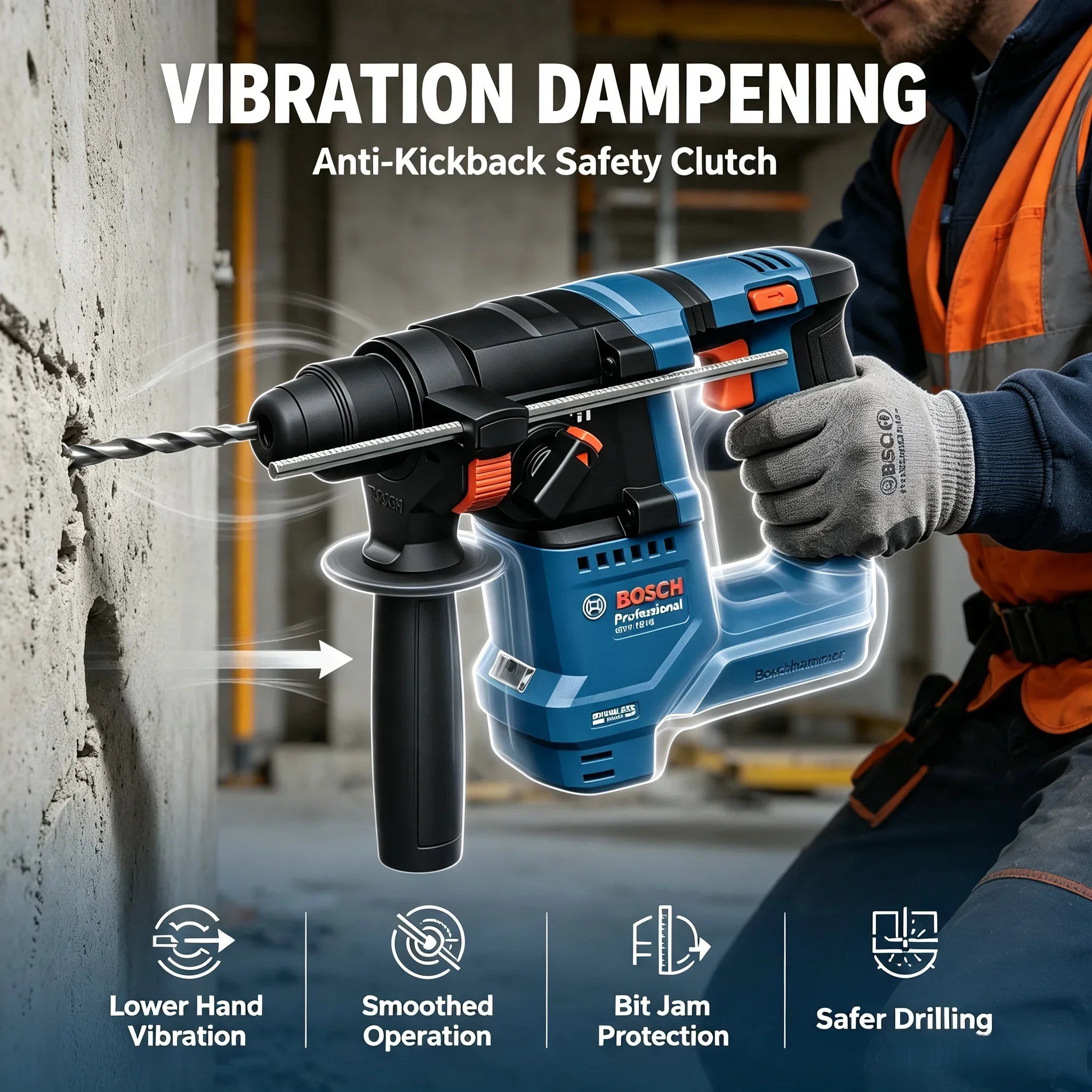 Martillo Rotatorio Inalámbrico - Power Tools Professional reseña y precio